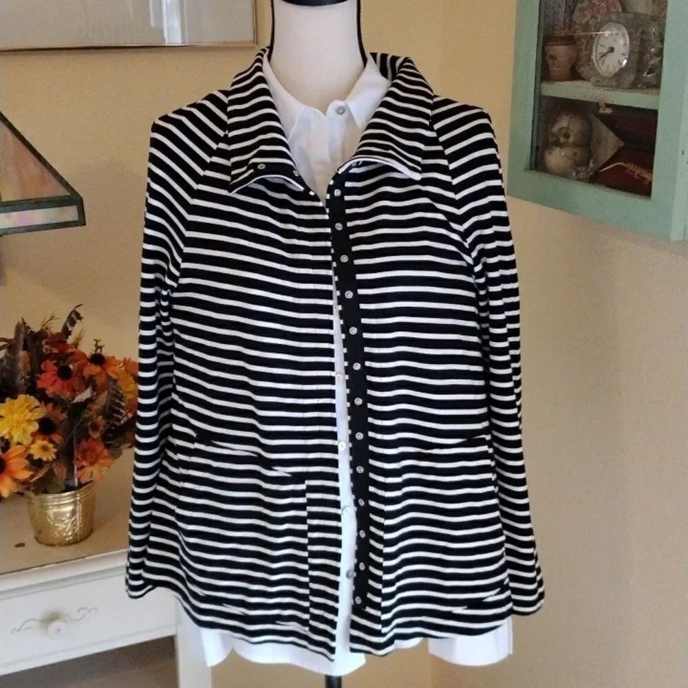 Vitamin Snap Front Cotton Knit Jacket